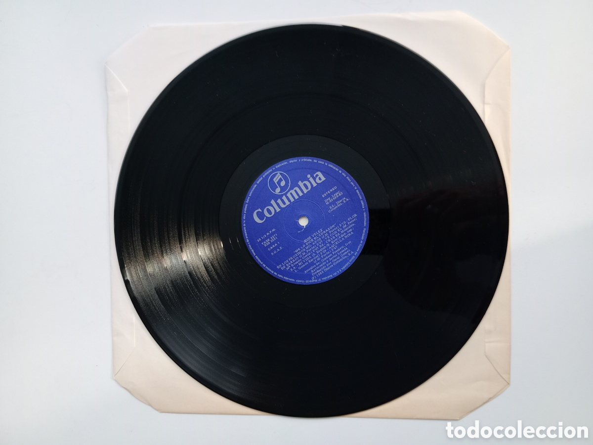 Discos de vinilo: Jos&eacute; V&eacute;lez. Me lo dice el coraz&oacute;n. LP - Foto 3