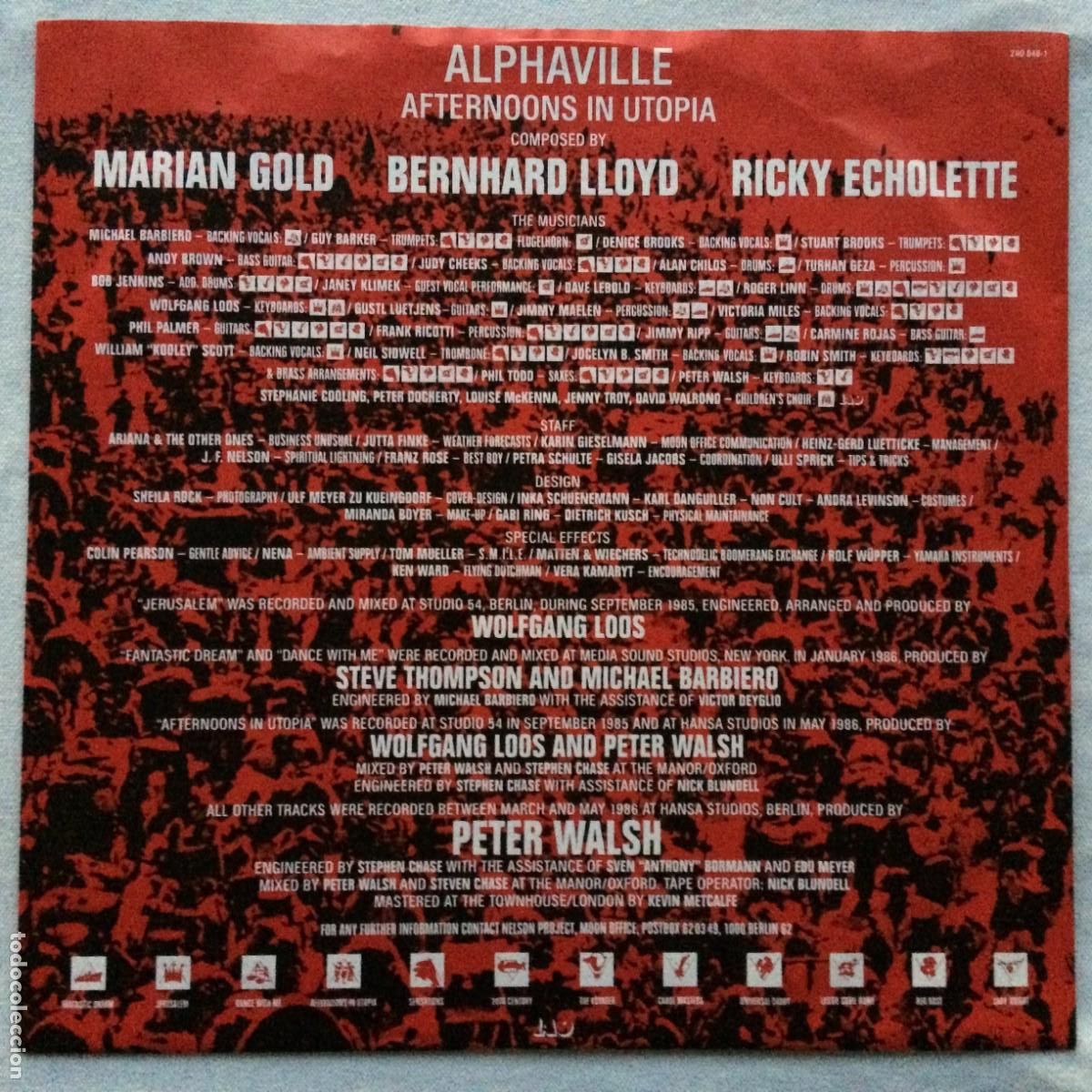 Discos de vinilo: Alphaville &ndash; Afternoons In Utopia Germany 1986 WEA - Foto 3