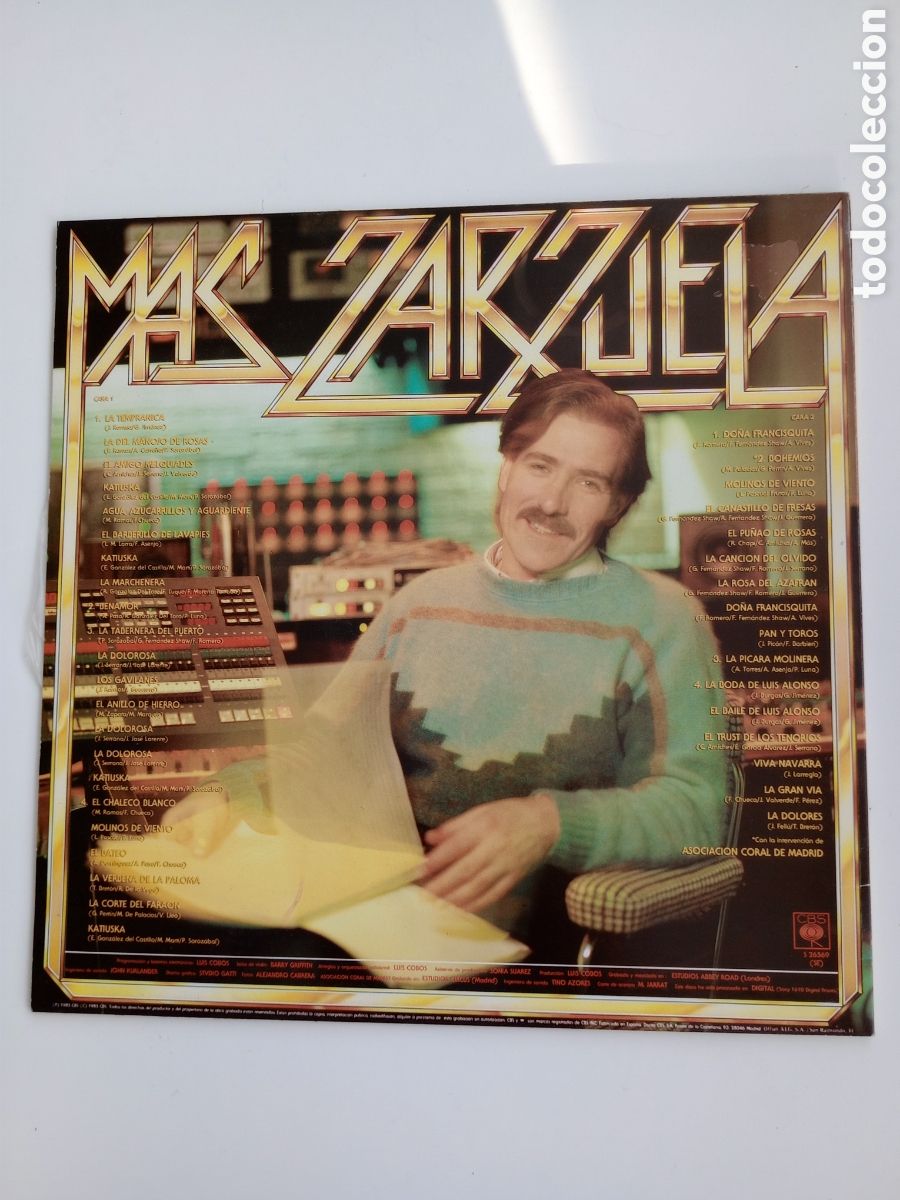 Discos de vinilo: Luis Cobos. M&aacute;s Zarzuela. LP - Foto 2