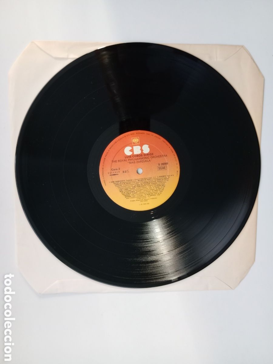 Discos de vinilo: Luis Cobos. M&aacute;s Zarzuela. LP - Foto 3