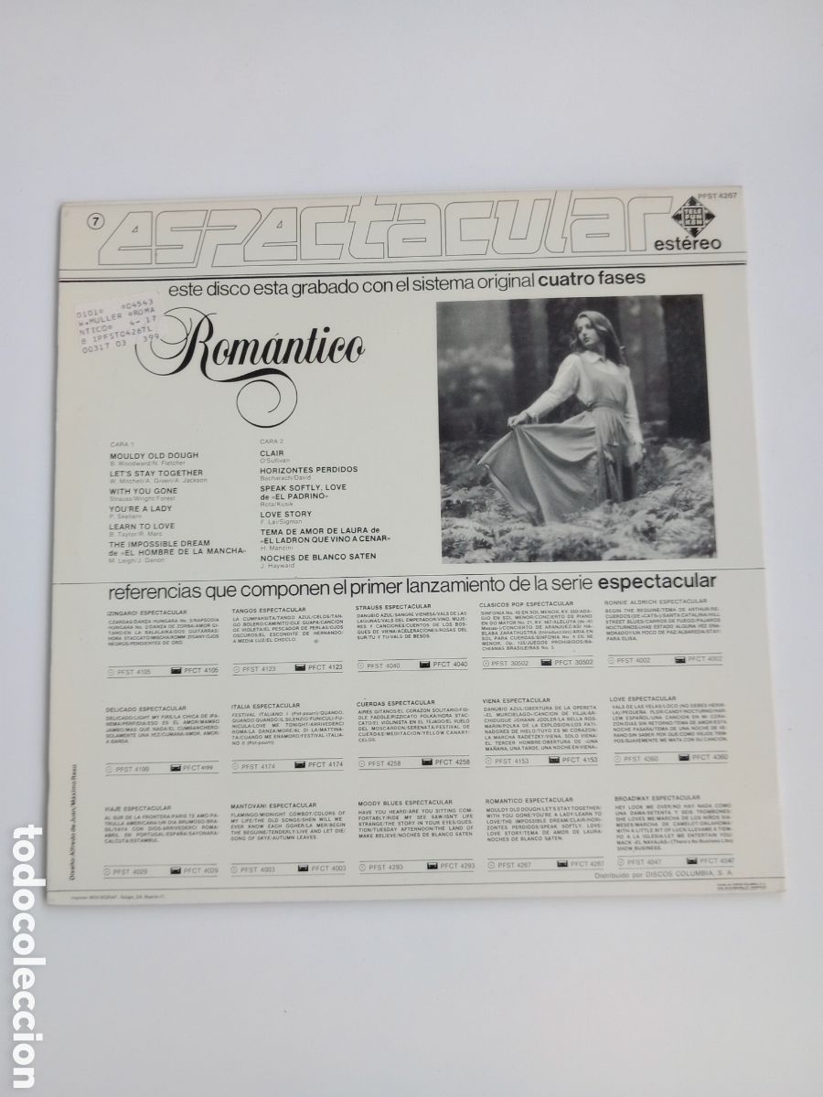 Discos de vinilo: Werner Muller y su orquesta. Rom&aacute;ntica. LP - Foto 2