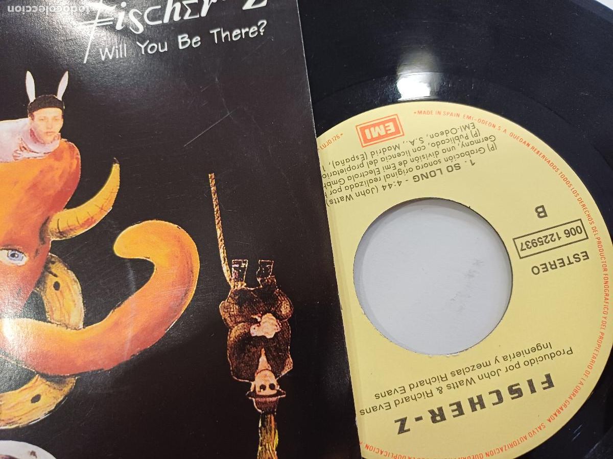 Discos de vinilo: FISCHER Z/WILL YOU BE THERE/SINGLE. - Foto 2