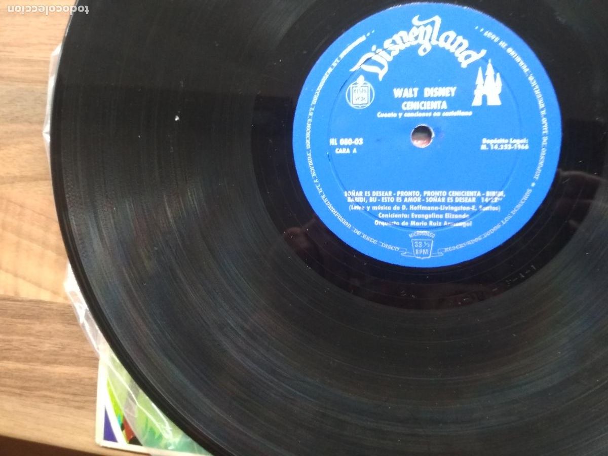 Discos de vinilo: CENICIENTA + BAMBI - LP WALT DISNEY HISPAVOX 1966 - Foto 4