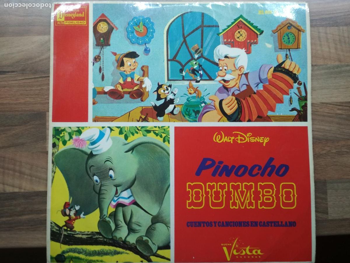 Discos de vinilo: WALT DISNEY , pinocho, dumbo,1966 - Foto 4