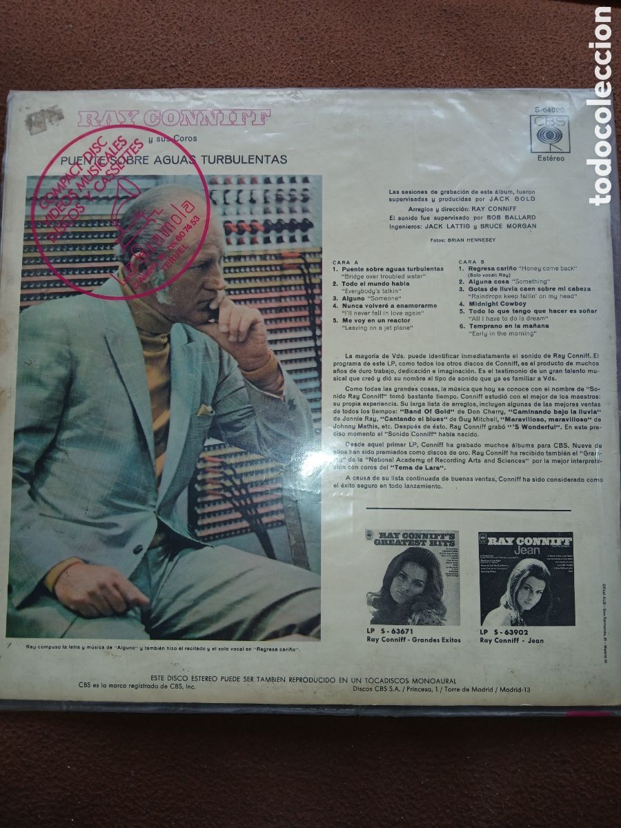 Discos de vinilo: Lps Ray Coniff. Bridge overa Troubled.... - Foto 3