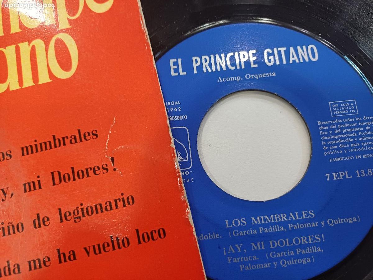 Discos de vinilo: EL PRINCIPE GITANO/LOS MIMBRALES/SINGLE. - Foto 2