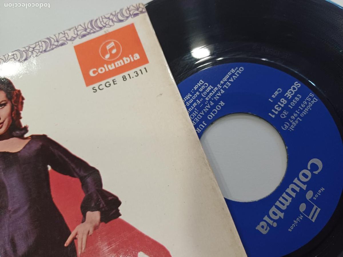 Discos de vinilo: ROCIO JURADO/OLIVA EL PAN,PANADERA/SINGLE. - Foto 2
