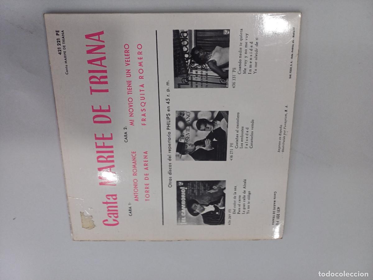 Discos de vinilo: MARIFE DE TRIANA/ANTONIO ROMANCE/SINGLE. - Foto 3