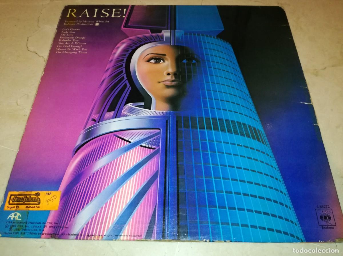 Discos de vinilo: EARTH, WIND & FIRE-RAISE!-GATEFOLD-ORIGINAL ESPA&Ntilde;OL 1981 - Foto 2