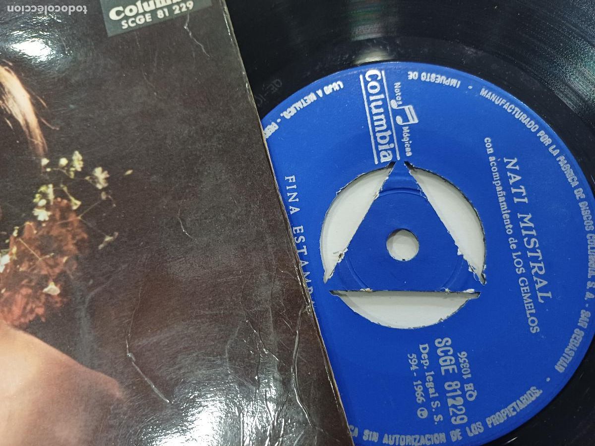 Discos de vinilo: NATI MISTRAL/LA FLOR DE LA CANELA/SINGLE. - Foto 2