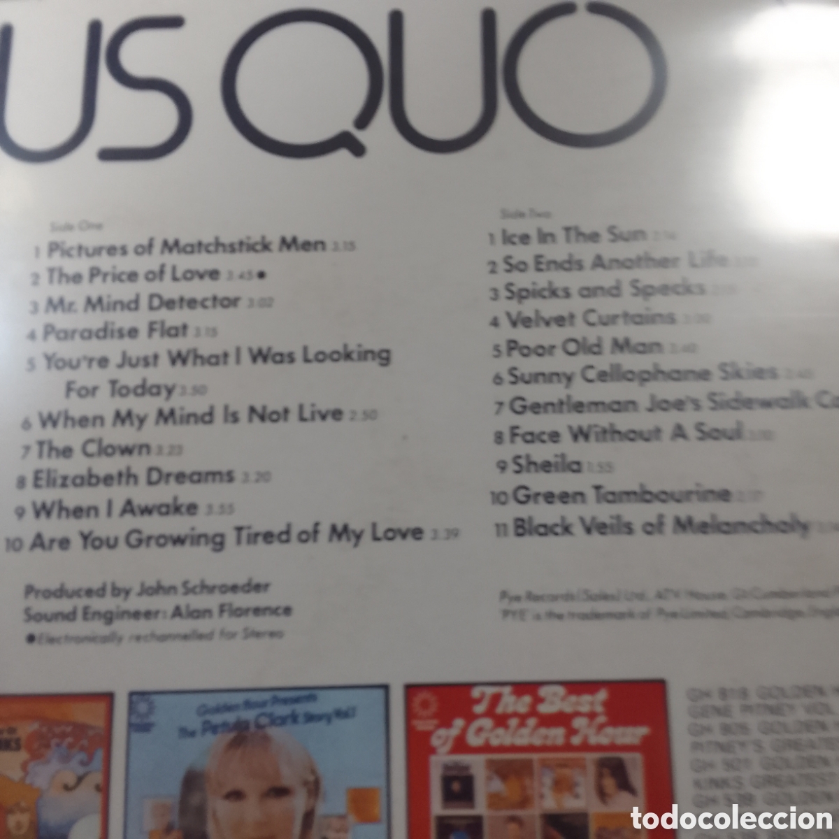 Discos de vinilo: STATUS QUO GOLDEN HOUR OF - Foto 3