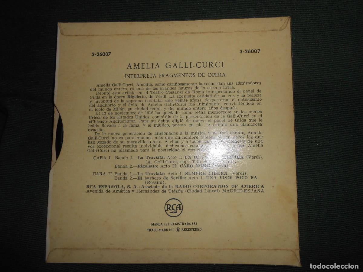 Discos de vinilo: AMELIA GALLI-CURCI Interpreta Fragmentos de Opera - Foto 2
