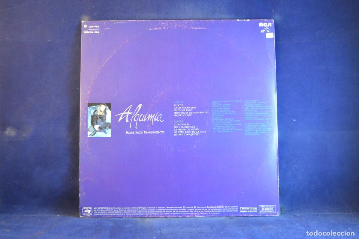 Discos de vinilo: ALQUIMIA &ndash; MONSTRUOS TRANSPARENTES - LP - Foto 2