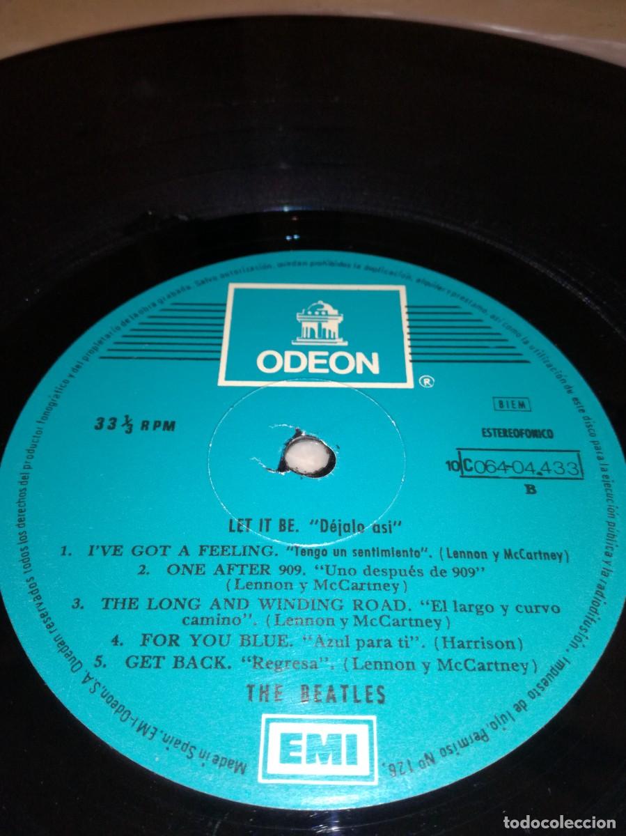 Discos de vinilo: THE BEATLES-LET IT BE-EDICI&Oacute;N ESPA&Ntilde;OLA-ODEON - Foto 4