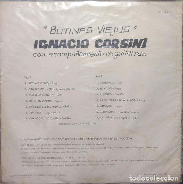 Discos de vinilo: Ignacio Corsini &ndash; Botines Viejos - Foto 2