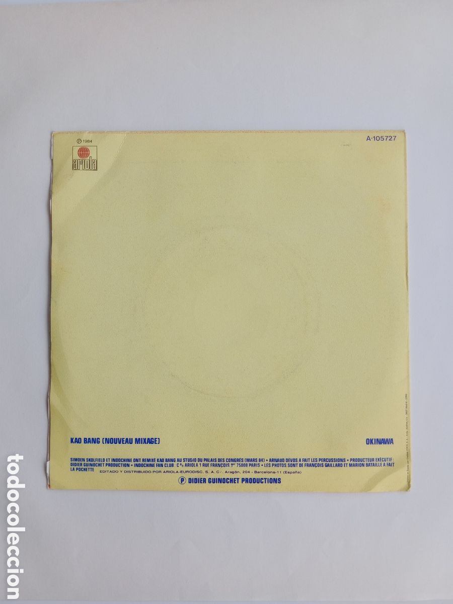 Discos de vinilo: Indochine. Kao bang. Single - Foto 2