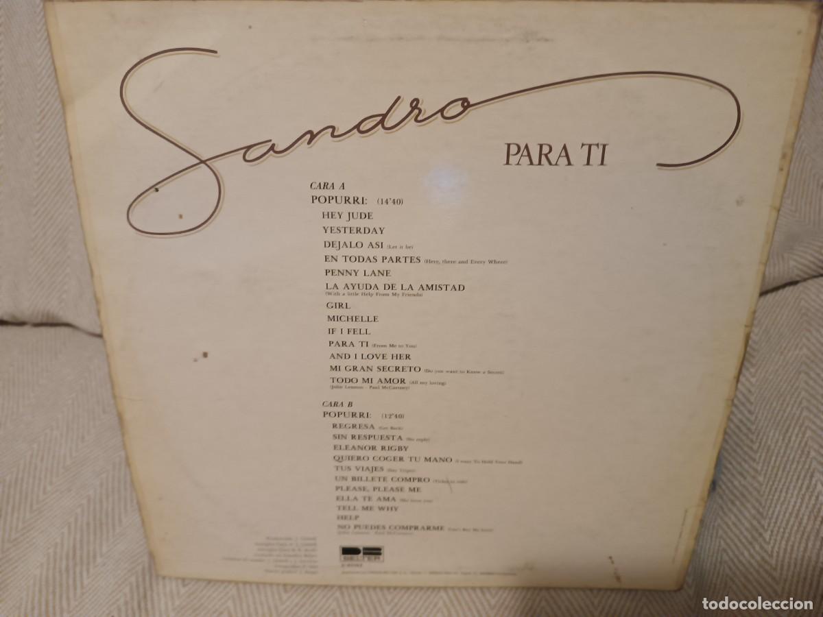 Discos de vinilo: Sandro Para ti....... - Foto 2