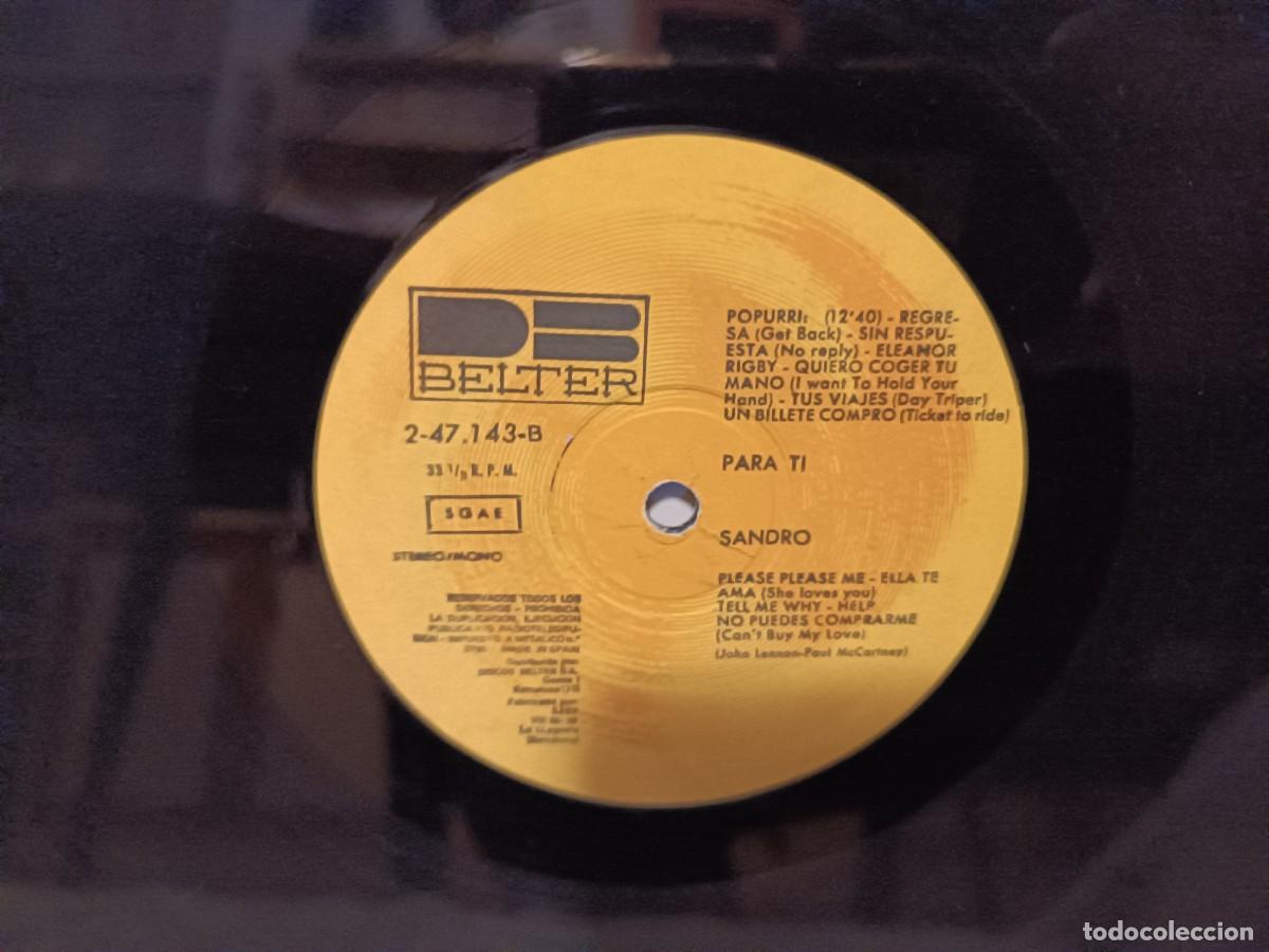 Discos de vinilo: Sandro Para ti....... - Foto 3