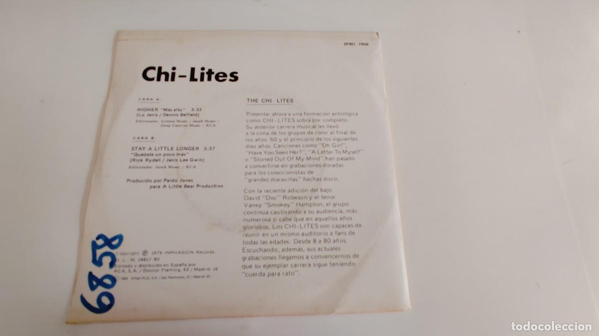 Discos de vinilo: CHI LITES-SINGLE HIGHER - Foto 2