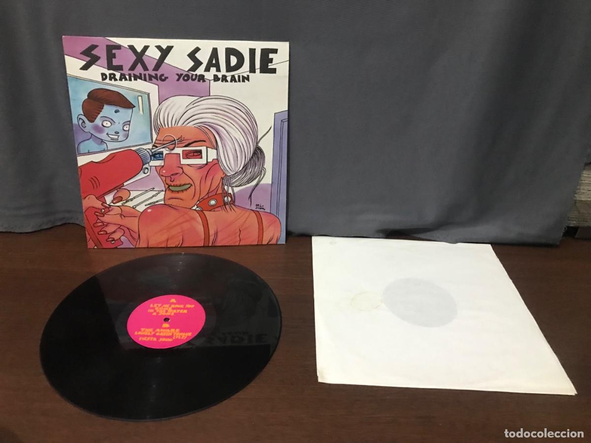 Discos de vinilo: LP Sexy Sadie Draining your Brain - Foto 1