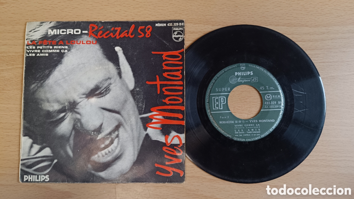 Discos de vinilo: Yves Montand - MICRO-R&Eacute;CITAL 58 - Foto 1