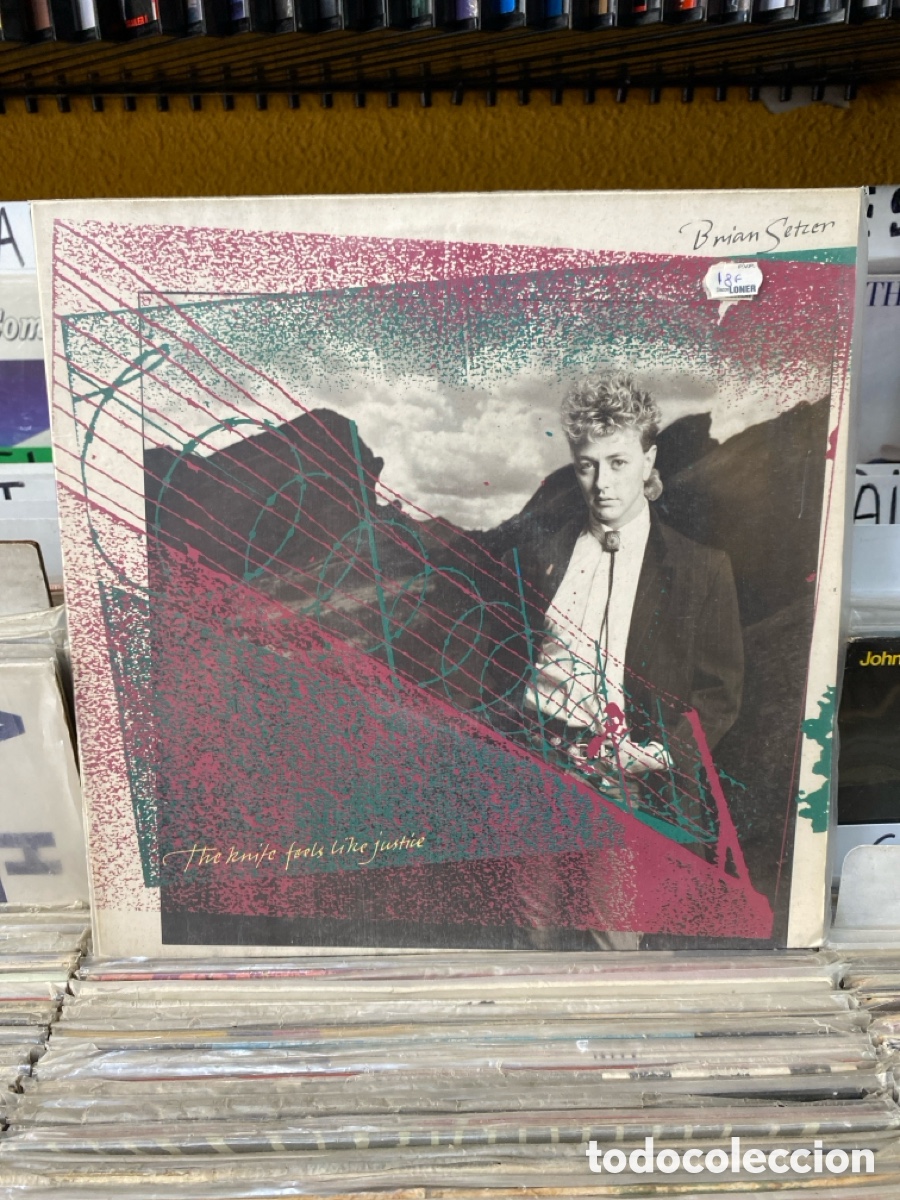 Discos de vinilo: Brian Setzer - The knife fells like justice - Foto 1