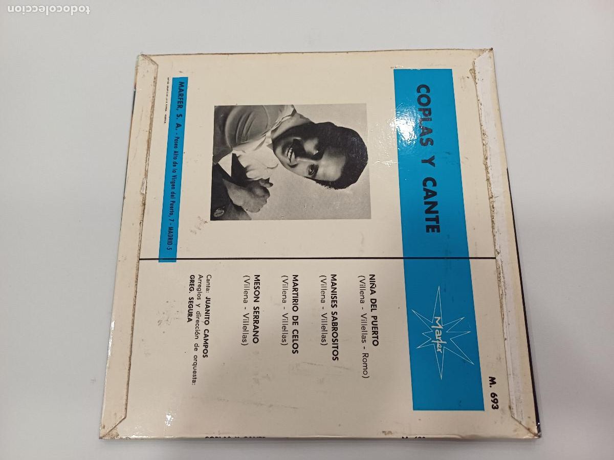Discos de vinilo: JUANITO CAMPOS/COPLAS Y CANTE/SINGLE. - Foto 3