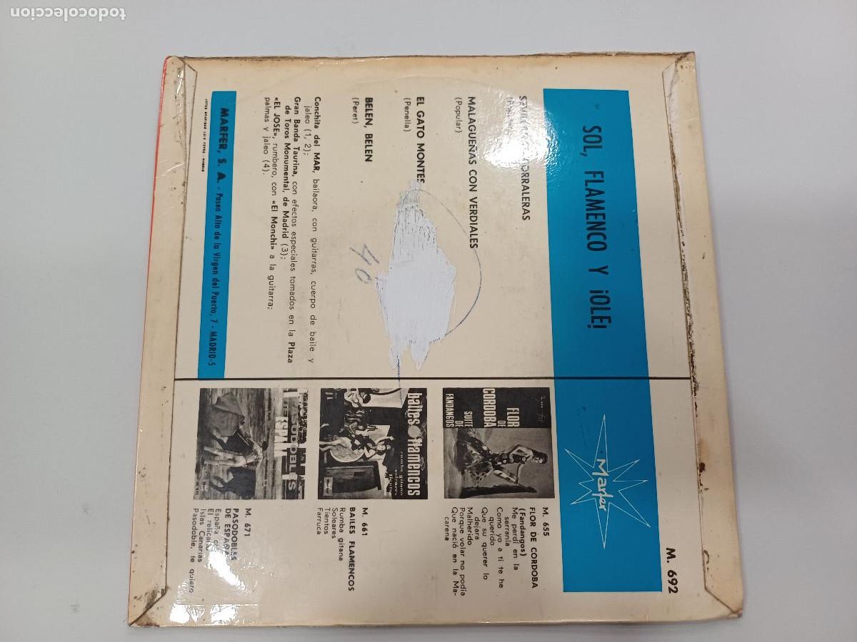 Discos de vinilo: SOL,FLAMENCO Y OLE/SINGLE. - Foto 3