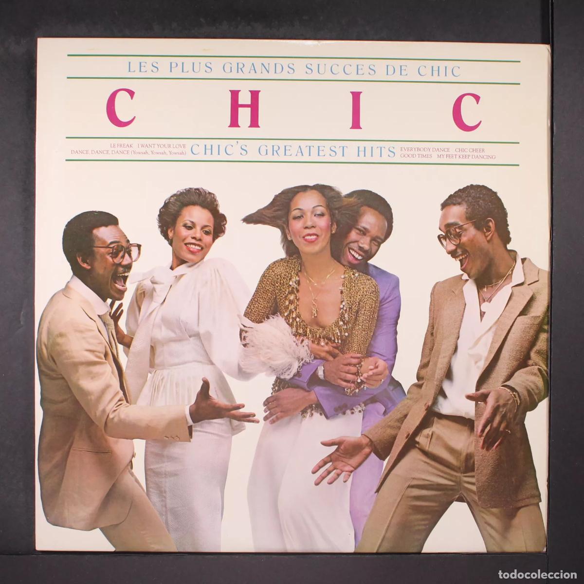 Discos de vinilo: CHIC, Les Plus Grands Succes De Chic (Chics Greatest killer funky, org edit usa + INSERT, impecable - Foto 3