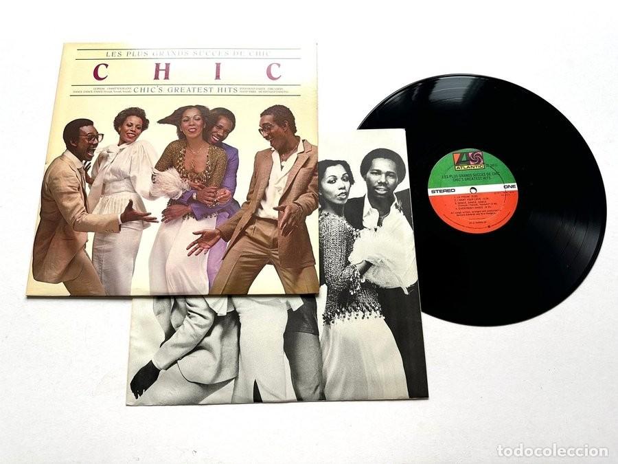Discos de vinilo: CHIC, Les Plus Grands Succes De Chic (Chics Greatest killer funky, org edit usa + INSERT, impecable - Foto 2