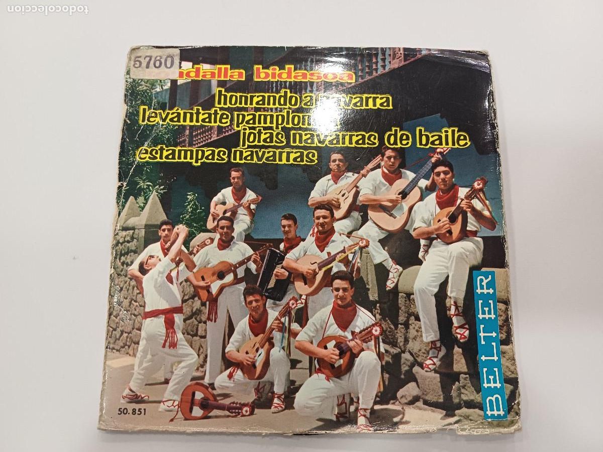Discos de vinilo: RONDALLA BIDASOA/HONRANDO A NAVARRA/SINGLE. - Foto 1