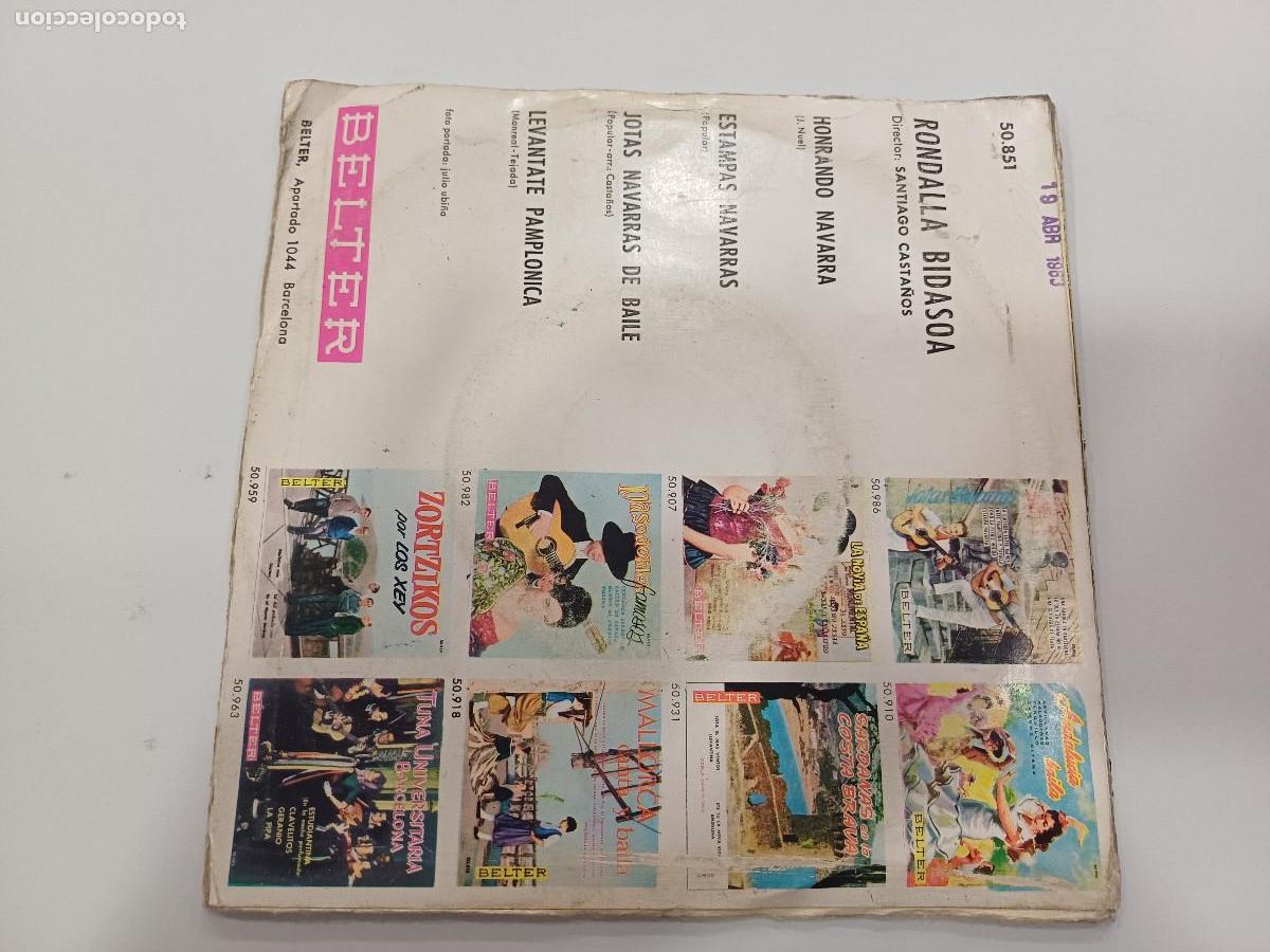 Discos de vinilo: RONDALLA BIDASOA/HONRANDO A NAVARRA/SINGLE. - Foto 3