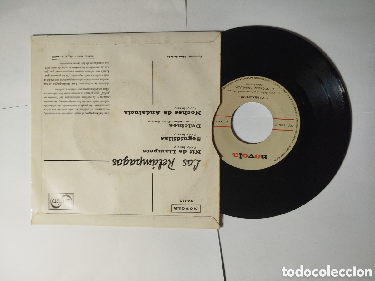 Discos de vinilo: Los rel&aacute;mpagos No ola nv-110 - Foto 2