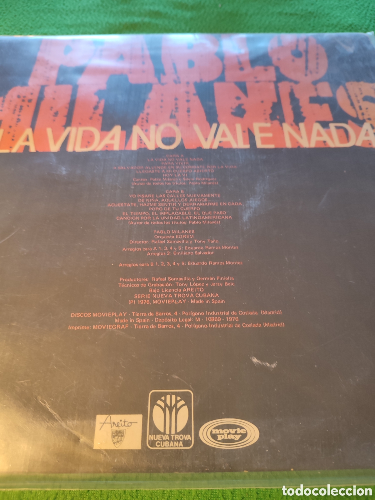 Discos de vinilo: Pablo Milanes - La vida no vale nada Lp - Foto 3