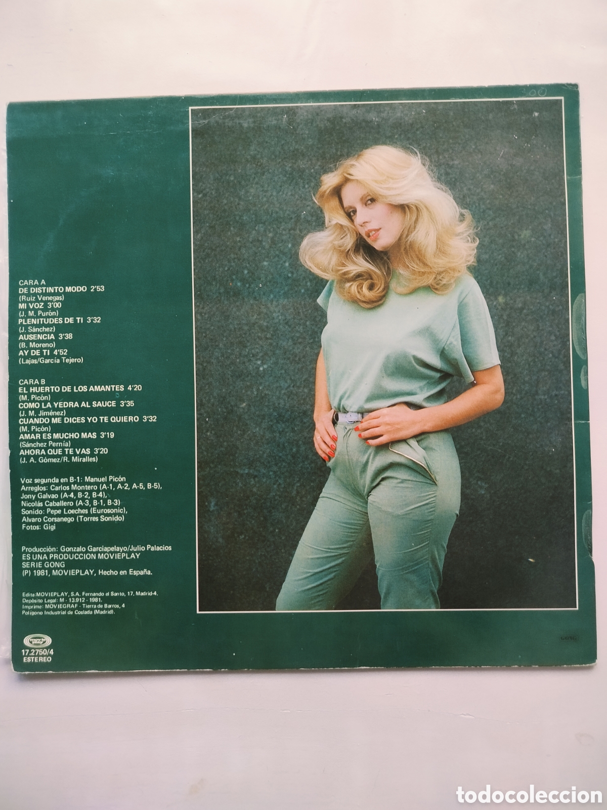 Discos de vinilo: LP Mar&iacute;a Jim&eacute;nez 1981 - Foto 2