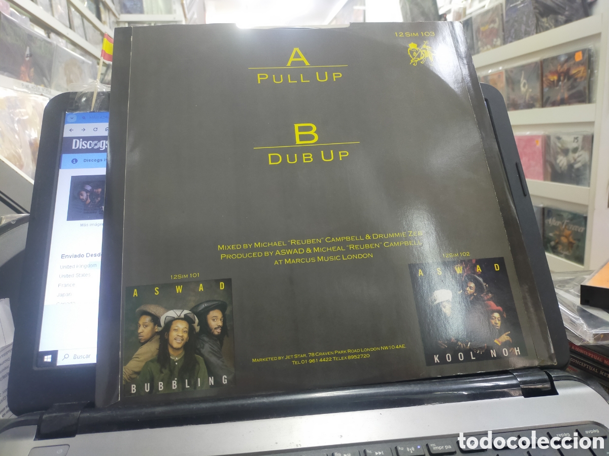 Discos de vinilo: Aswad maxi pull Up u.k. 1986 - Foto 2