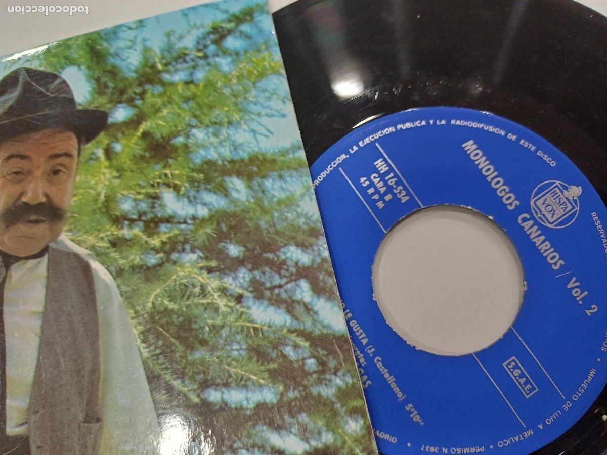 Discos de vinilo: PEPE MONAGAS/MONOLOGOS CANARIOS/SINGLE. - Foto 2