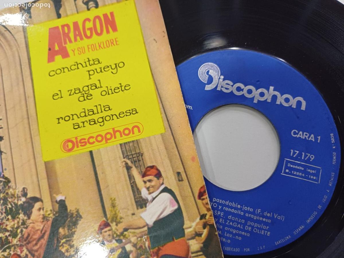 Discos de vinilo: ARAGON Y SU FOLKLORE/CONCHITA PUEYO/SINGLE. - Foto 2