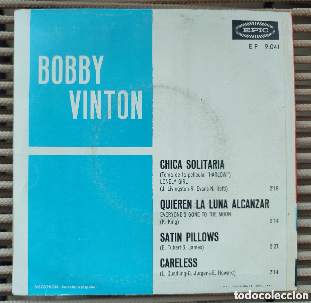 Discos de vinilo: Disco Vinilo EP Bobby Winton Harlow - Foto 2