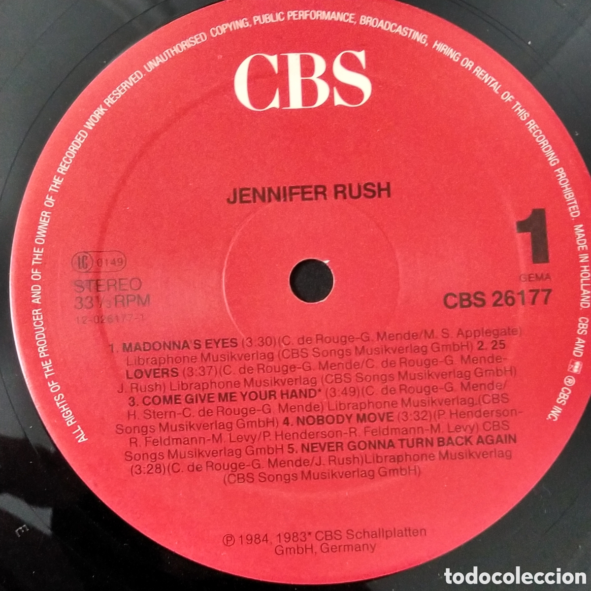 Discos de vinilo: JENNIFER RUSH - LP - 1984 - JENNIFER RUSH - Foto 4