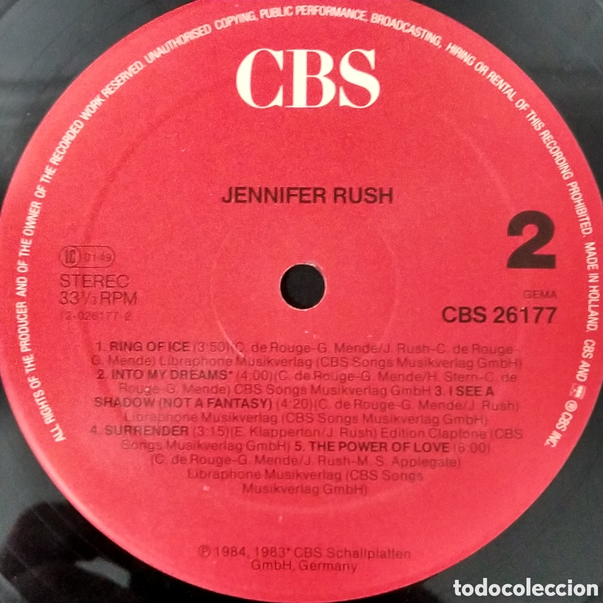 Discos de vinilo: JENNIFER RUSH - LP - 1984 - JENNIFER RUSH - Foto 5