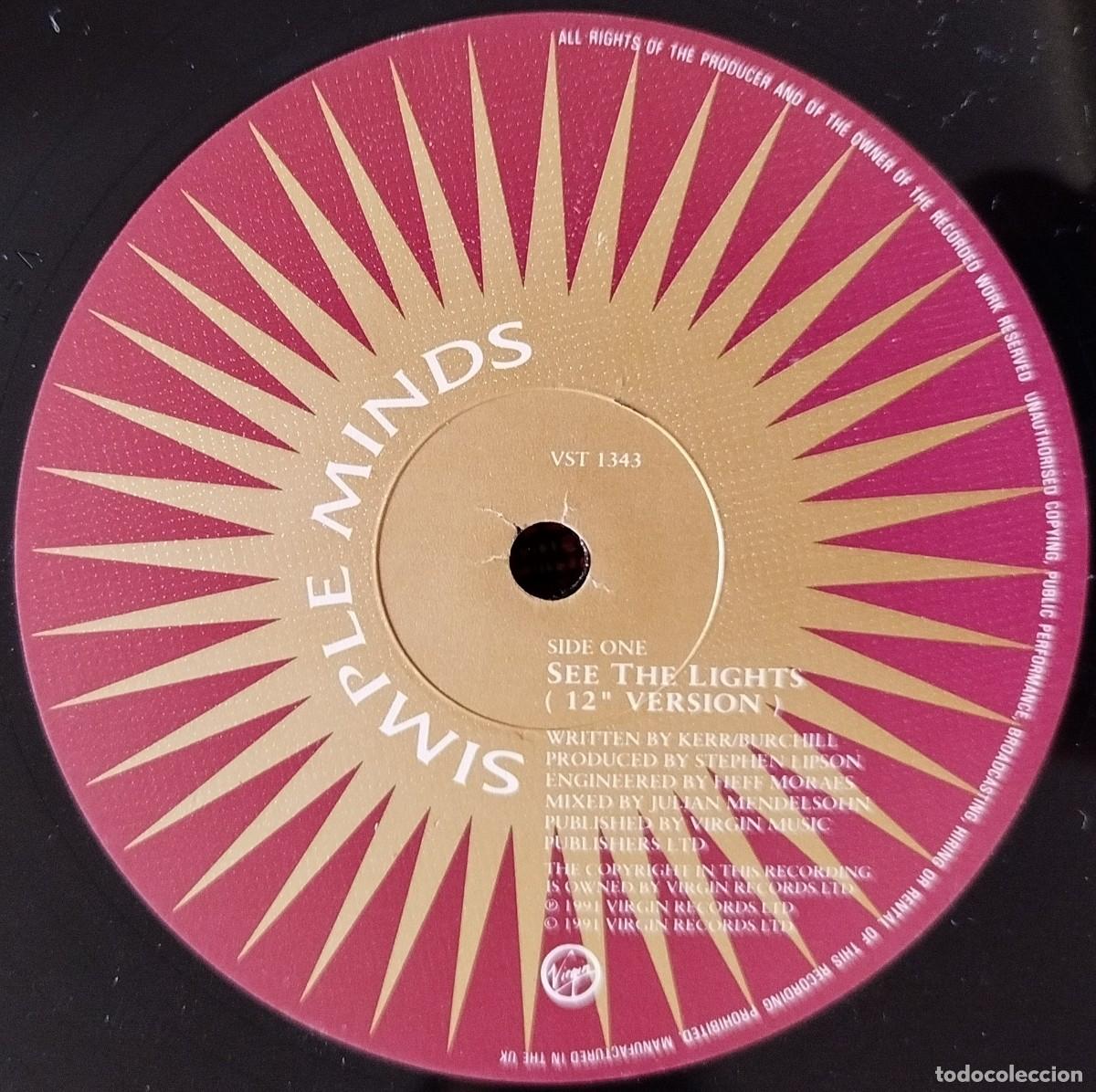 Discos de vinilo: SIMPLE MINDS ** See The Lights ** MAXI SINGLE VINILO 1991 UK - Foto 4