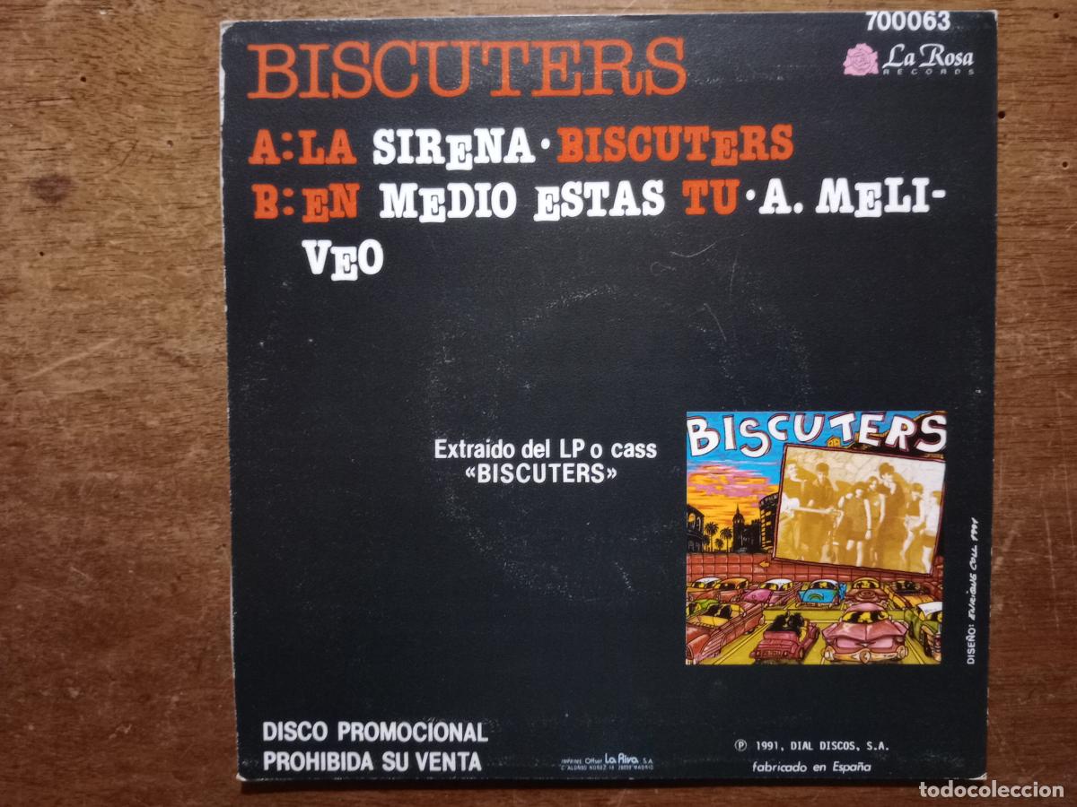 Discos de vinilo: Biscuters - la sirena + en medio est&aacute;s t&uacute; - Foto 2