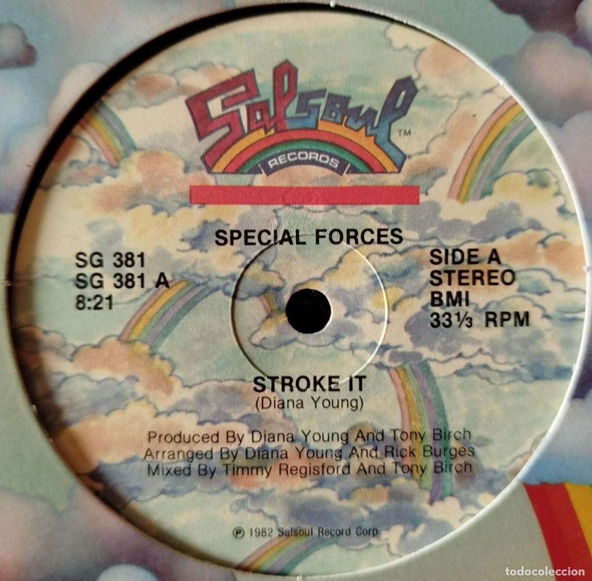 Discos de vinilo: SPECIAL FORCES ** Stroke It ** MAXI SINGLE VINILO 1982 USA - Foto 2