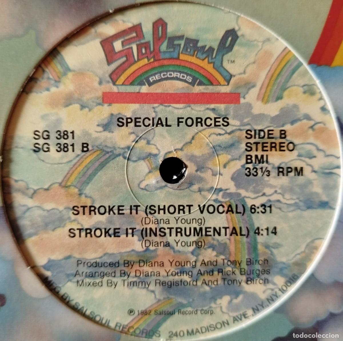 Discos de vinilo: SPECIAL FORCES ** Stroke It ** MAXI SINGLE VINILO 1982 USA - Foto 3