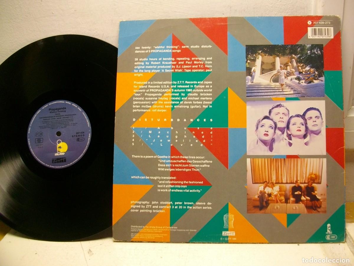 Discos de vinilo: Propaganda &ndash; Wishful Thinking LP 1985 GERMANY - Foto 2