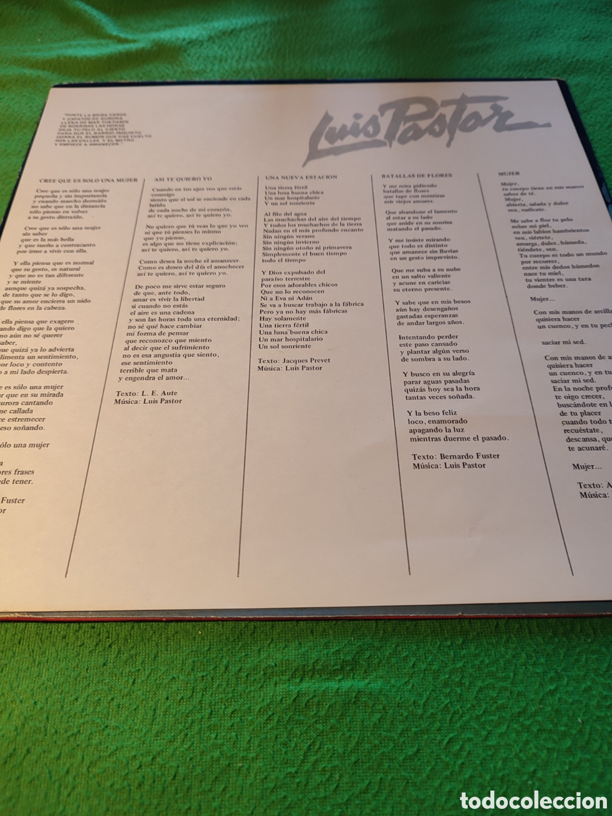 Discos de vinilo: Luis Pastor - Amanecer Vinilo Lp - Foto 2