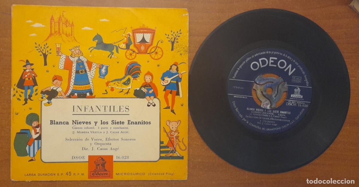 Discos de vinilo: DISCO-CUENTO BLANCANIEVES Y LOS SIETE ENANITOS, SINGLE - Foto 1