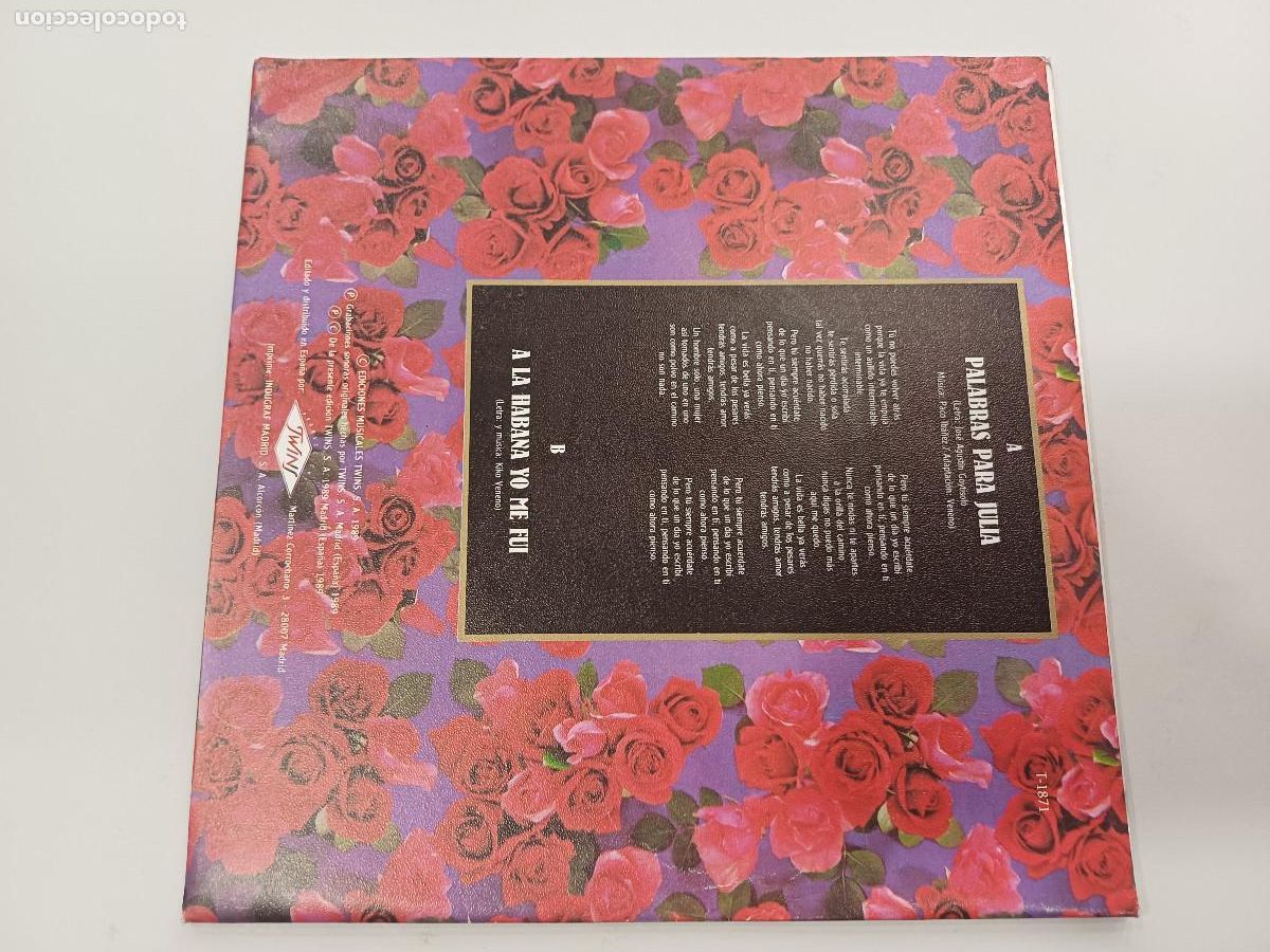 Discos de vinilo: KIKO VENENO/PALABRAS PARA JULIA/SINGLE GATEFOLD. - Foto 4