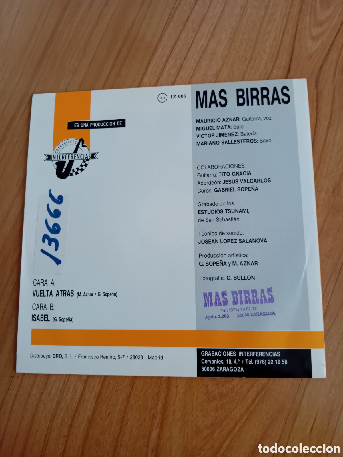 Discos de vinilo: MAS BIRRAS. VUELTA ATRAS. ISABEL - Foto 2